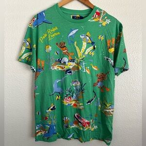 Polo Ralph Lauren Preppy Bear Ocean Scuba Swimming Key West Shirt Size Medium